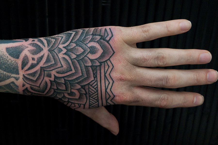 2009 Tagged dot work tattoo hand tattoo thomas hooper tribal tattoo