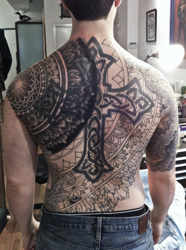  Tagged back piece back tattoo mandala tattoo thomas hooper tatooing