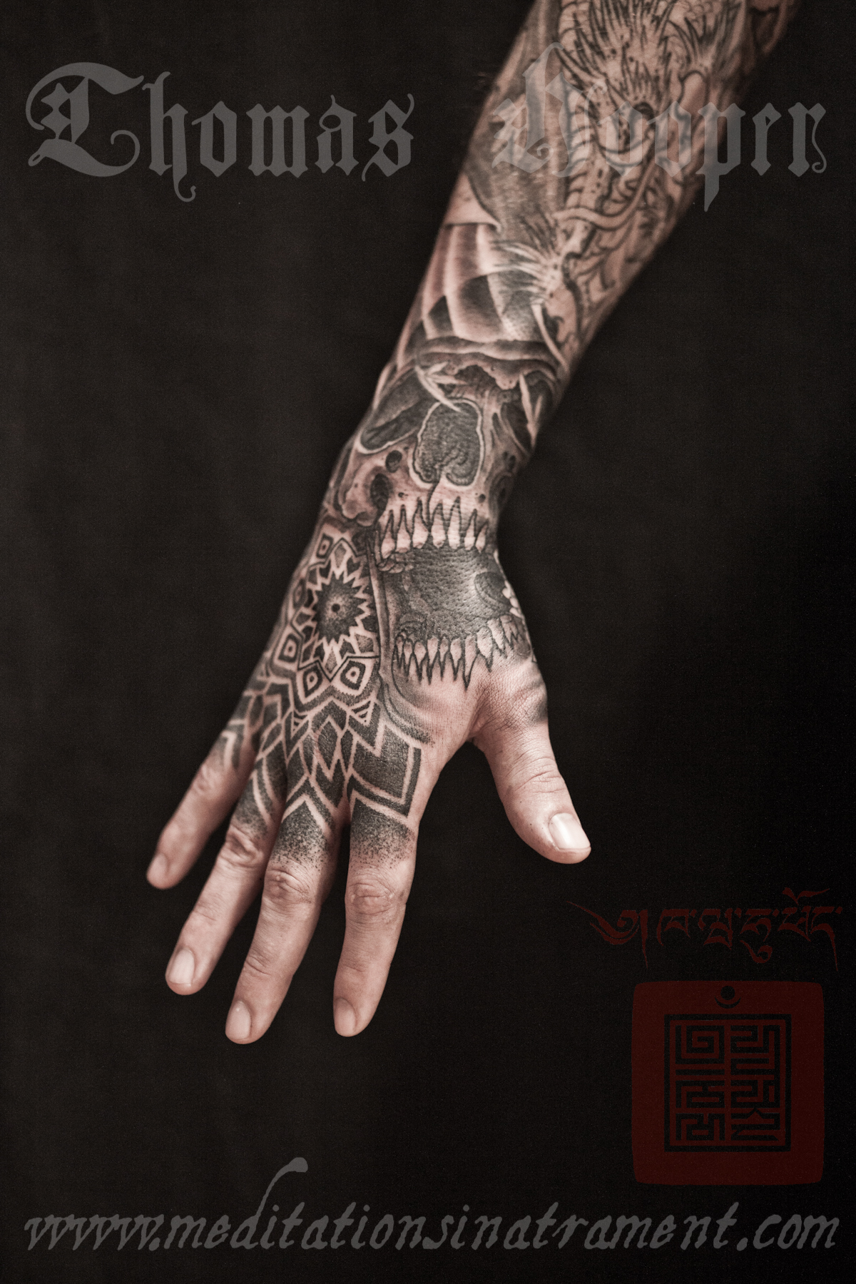 and Mandala hand tattoo